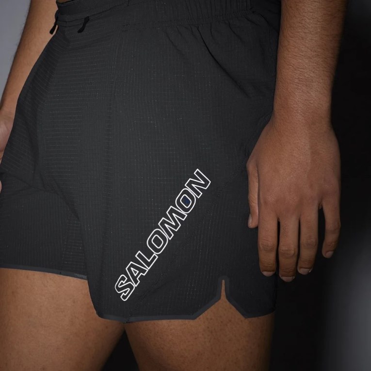 Black Salomon Sense Aero 5'' Men's Shorts | IE TL7613